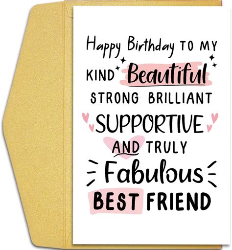 Amazon Chenive Bestie Birthday Card Best Friend Birthday Card