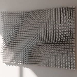 3D Printed Wall Art White Abstract Home Decor. Elegant Parametric Spike ...