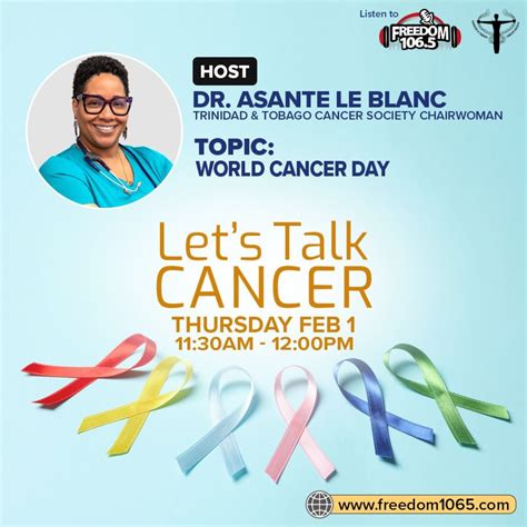 Lets Talk Cancer Freedom 1065 Fm