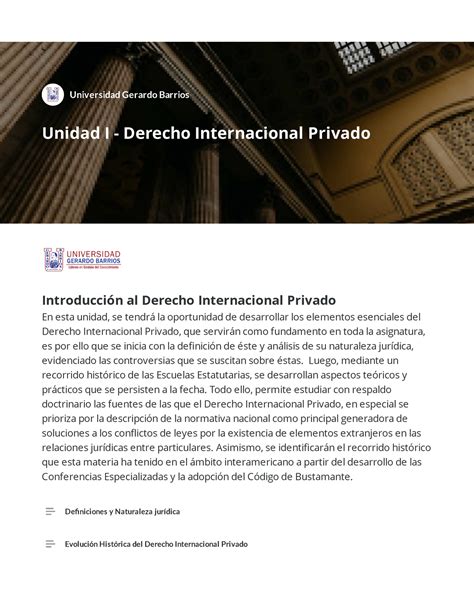 Unidad I Derecho Internacional Privado G P W Wst1 Introducción Al