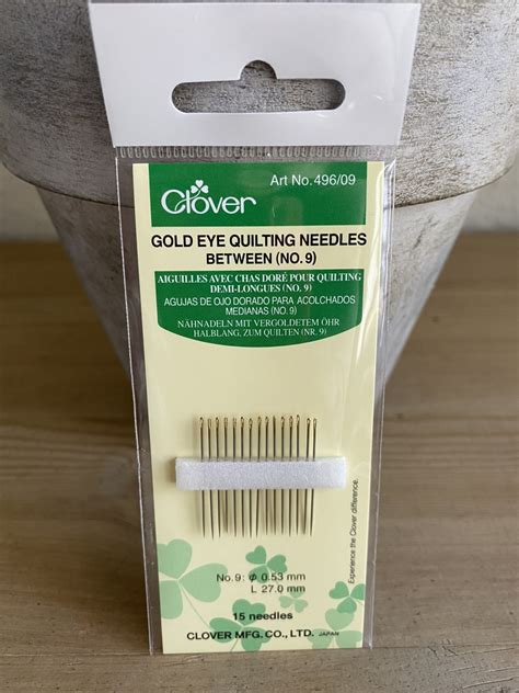 Gold Eye Quilting Needles Clover Jettes Patchwork