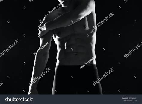 Male Bodybuilder Naked Muscular Body On Stock Photo 1299488521 Shutterstock