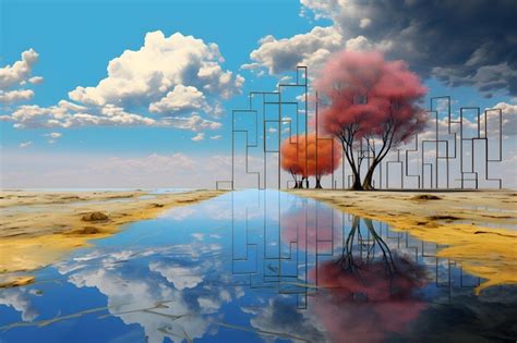 Premium AI Image | the surrealism of nature view