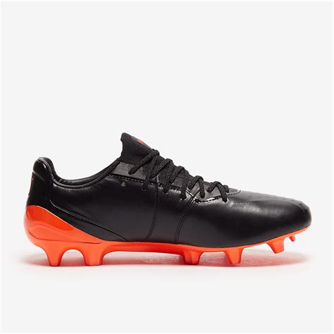 Puma King Platinum Fg Ag Black Shocking Orange Firm Ground Mens