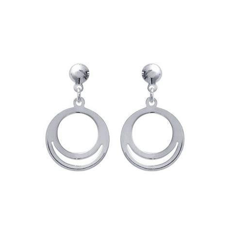 Boucles D Oreilles Pendantes Cercles Argent Massif Milli Mes