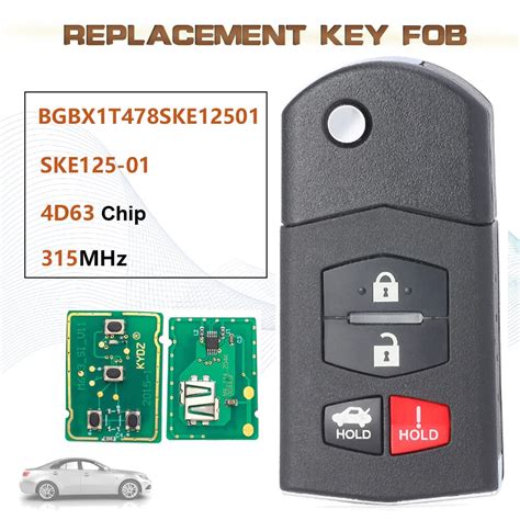 Keyecu Mhz Fcc Bgbx T Ske B Smart Remote Key Fob For Mazda