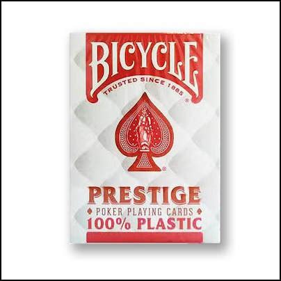 Jeu Bicycle Prestige Cartes Plastique Index Jumbo Rouge Cc Magique