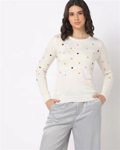 Buy Polka Dot Woven Pullover Online At Best Prices In India Jiomart