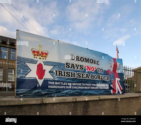 Opposition to Irish Sea border in Northern Ireland. Unionist Loyalist ...