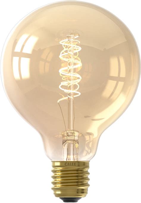 Calex Spiraal Filament LED Lamp G95 Vintage Lichtbron E27 Goud