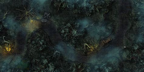 Creepy forest path battlemap (40x20) by SavingThrower on DeviantArt