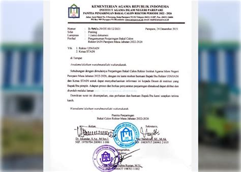 Proses Penjaringan Bakal Calon Rektor IAIN Parepare Dimulai Ini Jadwalnya