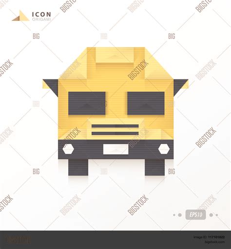 School Bus Origami Vector & Photo (Free Trial) | Bigstock