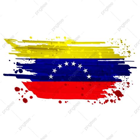 the flag of venezuela painted on a white background