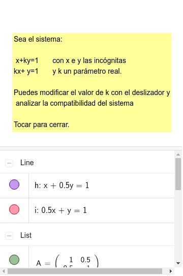 Sistemas De Ecuaciones Lineales 21 Mar 2019 GeoGebra