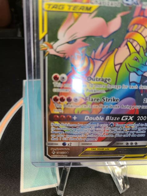 Mavin Reshiram And Charizard Gx Rainbow Hyper Rare Pok Mon