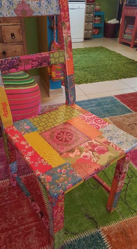 Decopatch In 2024 Decoupage Diy Decoupage Chair Funky Painted Furniture