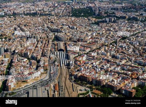 Aerial View Of City Center Valencia Spain Stock Photo Alamy