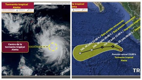 Tormenta tropical Aletta 2024 en el Pacífico dónde y cuándo pegará