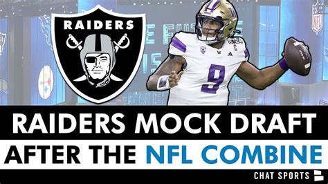 Las Vegas Raiders Mock Draft After The 2024 Nfl Combine Youtube