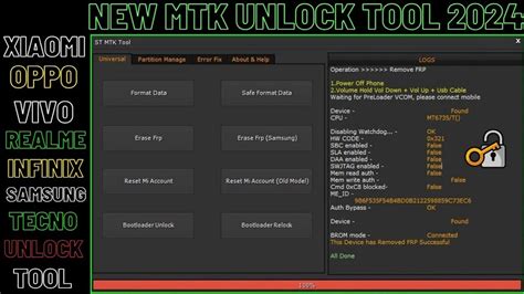 MTK NEW SECURITY UNLOCK TOOL 2024 MTK UNLOCK TOOL VIVO MTK NEW UNLOCK