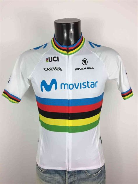 Maillot World Champion Alejandro Valverde Movistar Endura Uci Neuf