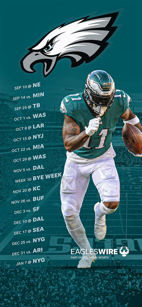 2023 Philadelphia Eagles’ Schedule Downloadable Wallpaper