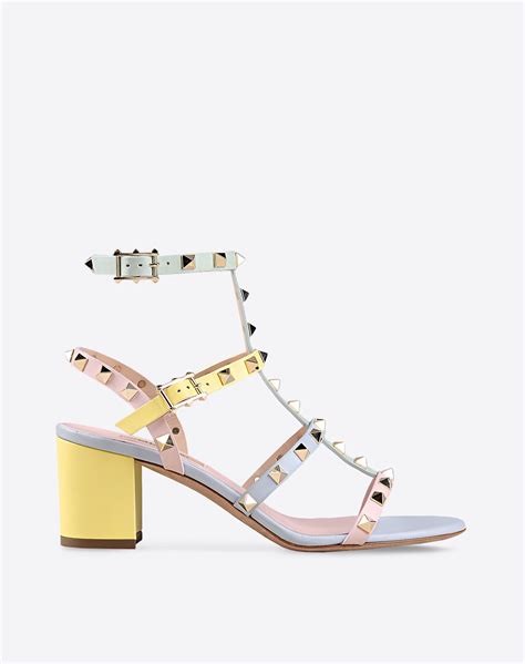 Sandale Watercolor Rockstud Sandales A Talon Femme Valentino Garavani