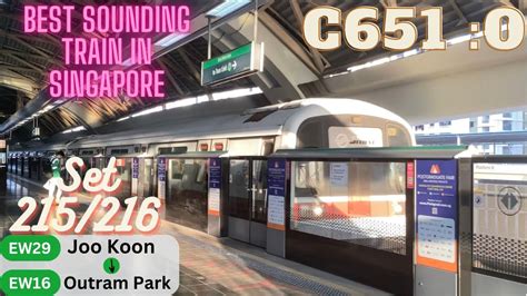 SMRT Siemens C651 On EWL Joo Koon Outram Park Set 215 216 YouTube