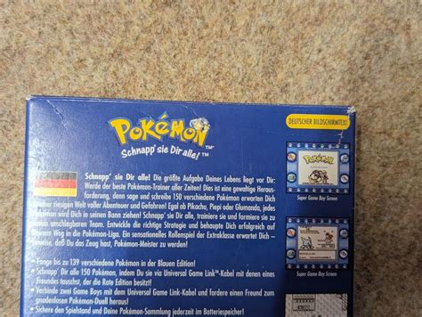 Nintendo Gameboy Pokemon Blaue Edition OVP CIB Kaufen Auf Ricardo