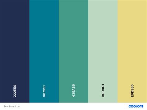 Teal Blue & co. | Color palette, Bedroom wall designs, Visual branding