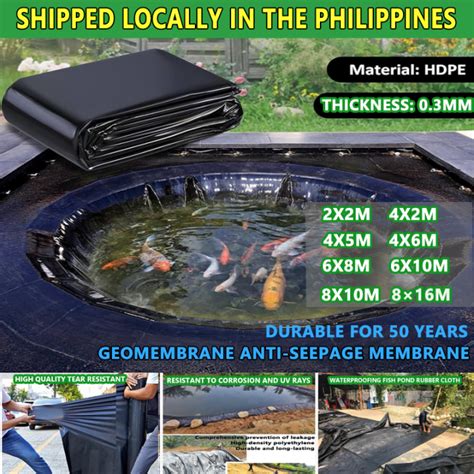 Geomembrane Hdpe Material Fish Pond Liner Black Engineering Plastic