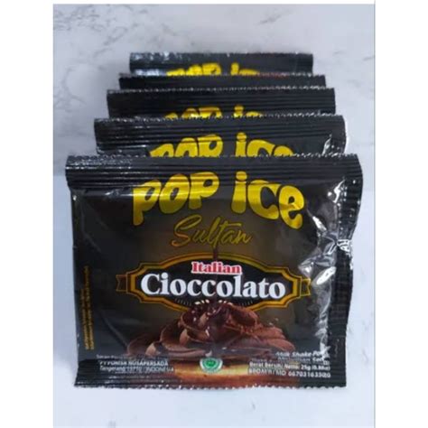 Jual Pop Ice Sultan Italian Cioccolato 25 Gram 1 Renceng Isi 10 Sachet