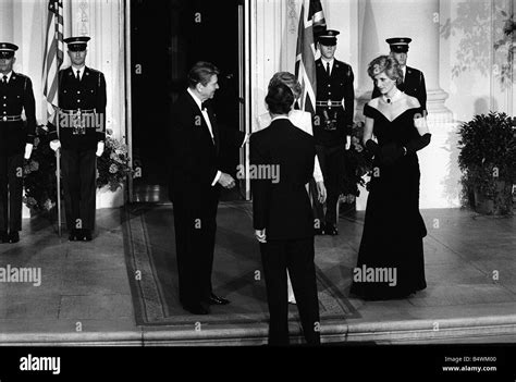 Princess Diana And Prince Charles Nov 1985 With Ronald Reagan And Nancy