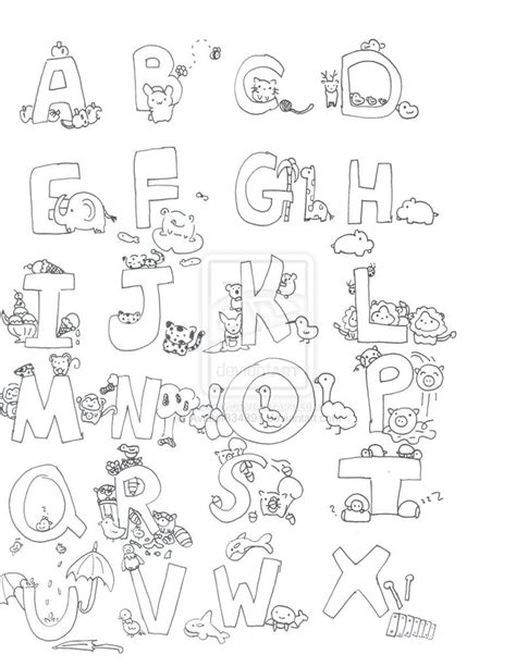 Animal Alphabet Coloring Pages Free at GetColorings.com | Free ...