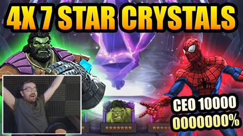 4x 7 Star Crystal Opening Epic Ceo 100000000000000 Comeback Marvel Contest Of Champions