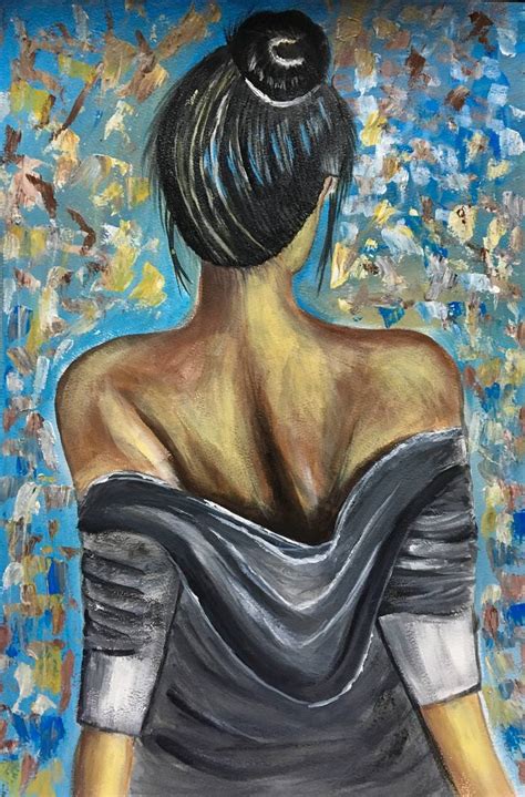 Beauty In Back Painting By Rahna Saj Saatchi Art