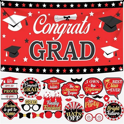 Amazon Katchon Xtralarge Congrats Grad Banner Red Pack Of