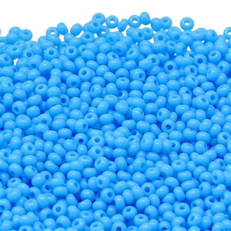 Preciosa Seed Beads 10 0 Opaque Turquoise Blue 20g Beads And