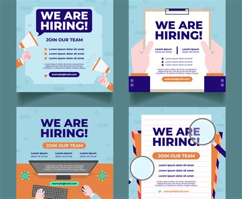 Set of Job Vacancy Banner Template