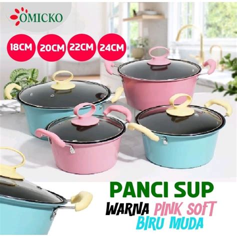 Jual Panci Sup Enamel Tutup Kaca Soup Pot Panci Susu Enamel Shopee