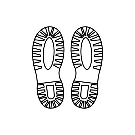 Soles Icon Set Footprint Symbol Sneaker Step Print Sign Feet Mark