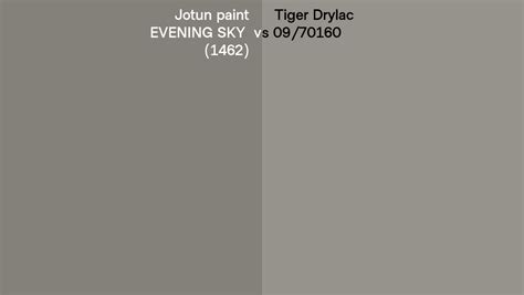 Jotun Paint EVENING SKY 1462 Vs Tiger Drylac 09 70160 Side By Side