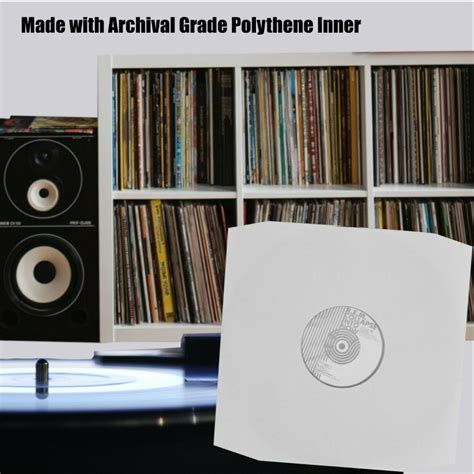 200 12″ Inch Paper Vinyl Polylined Inner Record Sleeves