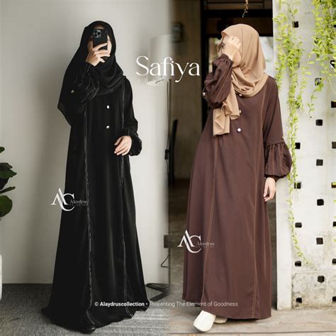 Jual Safiya Abaya Hitam Turkey Gamis Syari Muslimah Bahan Jetblack