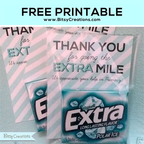 Extra Gum Free Printable