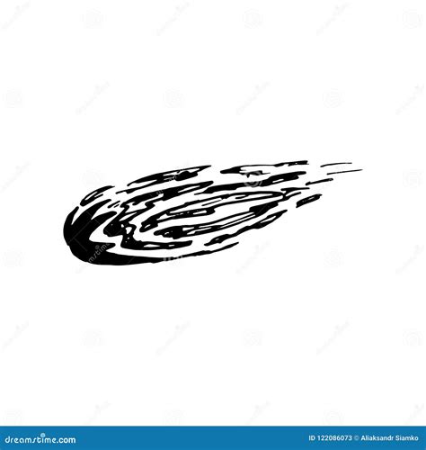 Hand Drawn Comet Doodle Sketch Style Icon Decoration Element Stock