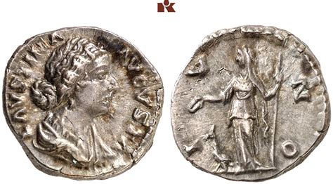 Antoninus II Marcus Aurelius 161 180 für Faustina filia AR Denar