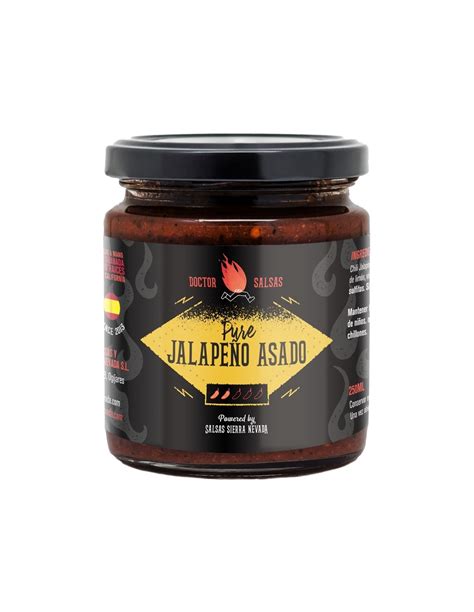 Fire Roasted Jalapeño Purée 250 Ml By Doctor Salsas® Mild Heat