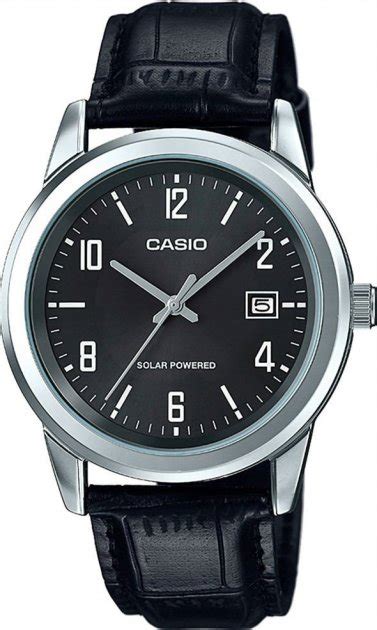 Наручные часы Casio SOLAR MTP-VS01L-1B2DF с кожаным ремешком Черные с ...
